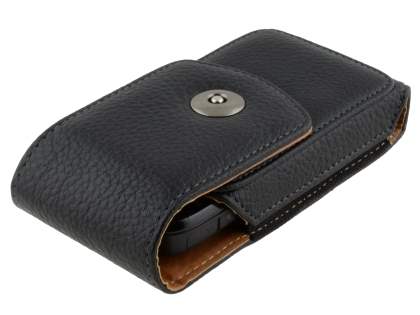 Textured Synthetic Leather Vertical Belt Pouch for Nokia E63