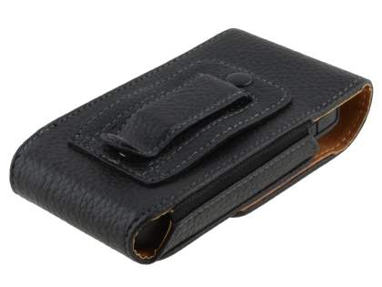 Textured Synthetic Leather Vertical Belt Pouch for Nokia E63