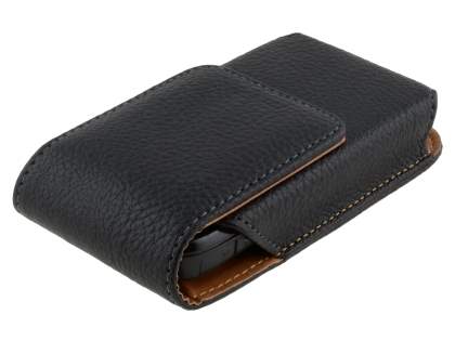 Textured Synthetic Leather Vertical Belt Pouch for Nokia E63