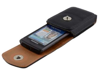 Textured Synthetic Leather Vertical Belt Pouch for Samsung S8500 Wave