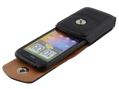 Textured Synthetic Leather Vertical Belt Pouch for HTC Incredible S