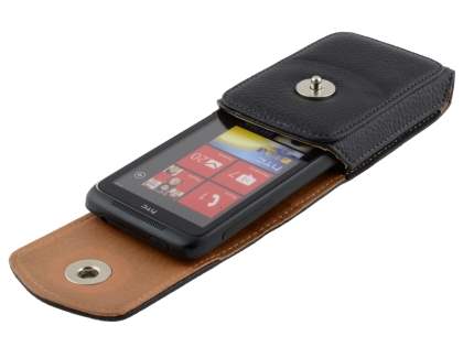 Textured Synthetic Leather Vertical Belt Pouch for HTC 7 Trophy