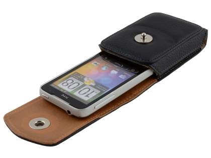 Textured Synthetic Leather Vertical Belt Pouch for HTC Legend