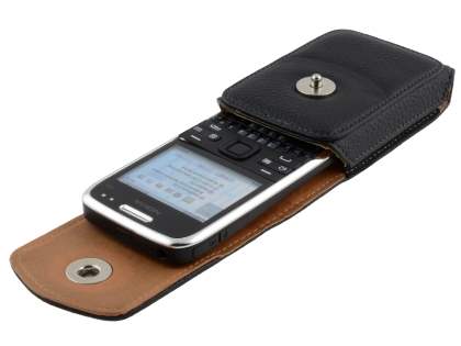 Textured Synthetic Leather Vertical Belt Pouch for Nokia E72