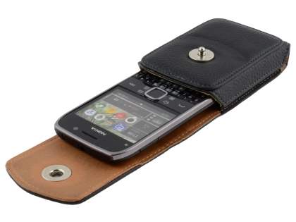 Textured Synthetic Leather Vertical Belt Pouch for Nokia E6