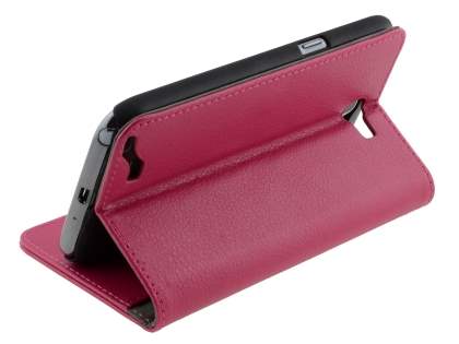 Synthetic Leather Wallet Case with Stand for Samsung Galaxy Note 2 4G - Pink