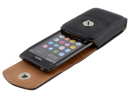 Textured Synthetic Leather Vertical Belt Pouch for Nokia X7