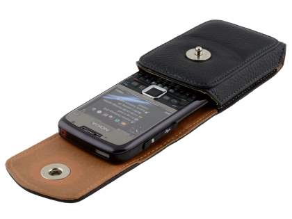 Textured Synthetic Leather Vertical Belt Pouch for Nokia E71