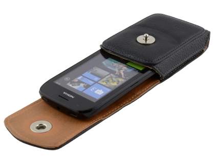 Textured Synthetic Leather Vertical Belt Pouch for Nokia Lumia 710