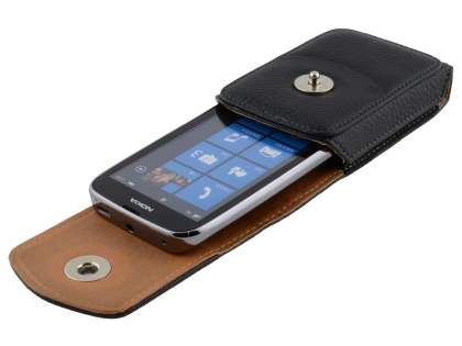 Textured Synthetic Leather Vertical Belt Pouch for Nokia Lumia 610