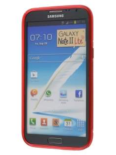 Wave Case for Samsung Galaxy Note 2 4G - Frosted Red/Red