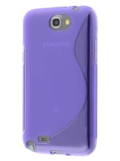 Wave Case for Samsung Galaxy Note 2 4G - Frosted Purple/Purple Soft Cover