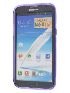 Wave Case for Samsung Galaxy Note 2 4G - Frosted Purple/Purple