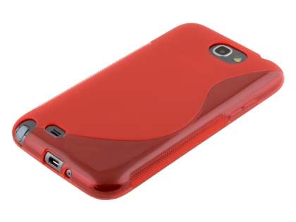 Wave Case for Samsung Galaxy Note 2 4G - Frosted Red/Red