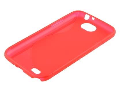 Wave Case for Samsung Galaxy Note 2 4G - Frosted Red/Red