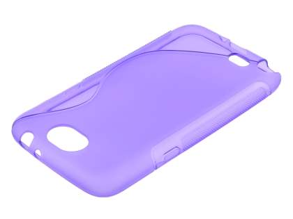 Wave Case for Samsung Galaxy Note 2 4G - Frosted Purple/Purple