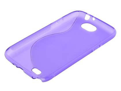 Wave Case for Samsung Galaxy Note 2 4G - Frosted Purple/Purple