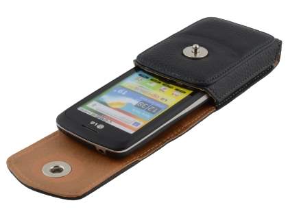 Textured Synthetic Leather Vertical Belt Pouch for LG Optimus One P500
