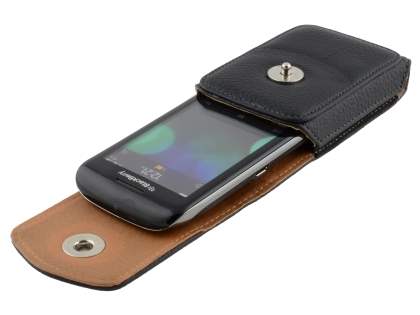 Textured Synthetic Leather Vertical Belt Pouch for BlackBerry Torch 9860