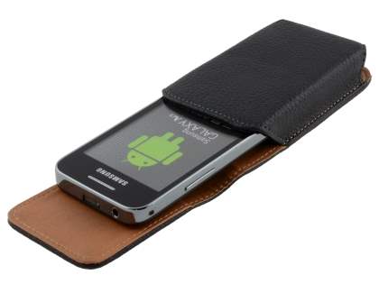 Textured Synthetic Leather Vertical Belt Pouch for Samsung S5830 Galaxy Ace