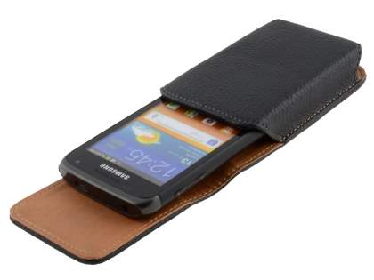 Textured Synthetic Leather Vertical Belt Pouch for Samsung Galaxy W I8150