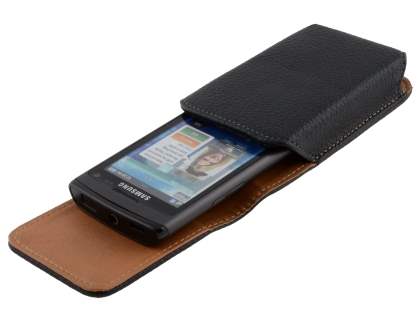 Textured Synthetic Leather Vertical Belt Pouch for Samsung S8500 Wave
