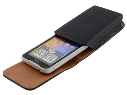 Textured Synthetic Leather Vertical Belt Pouch for HTC Legend