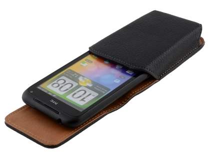 Textured Synthetic Leather Vertical Belt Pouch for HTC Incredible S