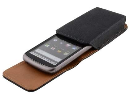 Textured Synthetic Leather Vertical Belt Pouch for HTC Google Nexus One