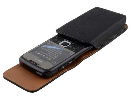 Textured Synthetic Leather Vertical Belt Pouch for Nokia E71
