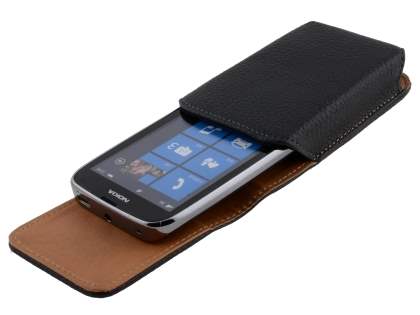Textured Synthetic Leather Vertical Belt Pouch for Nokia Lumia 610
