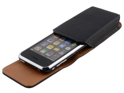 Textured Synthetic Leather Vertical Belt Pouch for iPhone 3GS