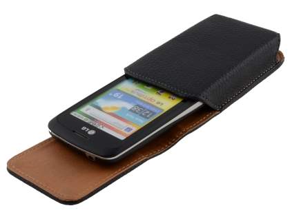Textured Synthetic Leather Vertical Belt Pouch for LG Optimus One P500
