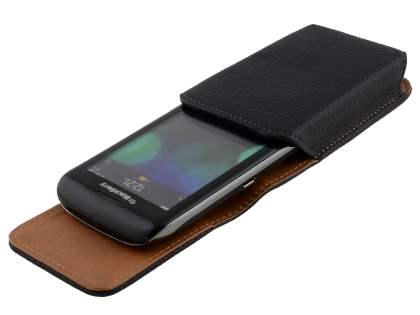 Textured Synthetic Leather Vertical Belt Pouch for BlackBerry Torch 9860