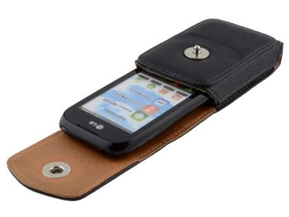 Textured Synthetic Leather Vertical Belt Pouch for LG P690 Optimus Spirit