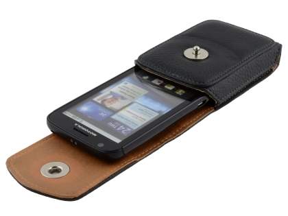 Textured Synthetic Leather Vertical Belt Pouch for Motorola ATRIX 4G
