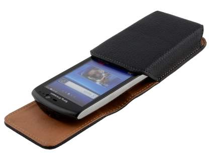 Textured Synthetic Leather Vertical Belt Pouch for Sony Ericsson Xperia NEO