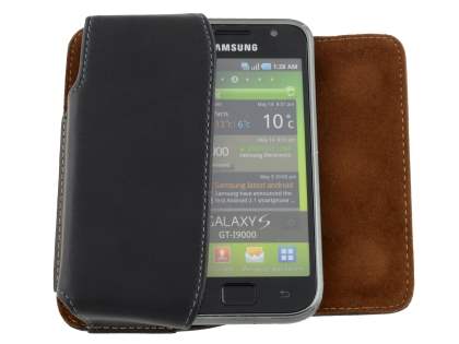 Extra-tough Genuine Leather ShineColours belt pouch for Samsung I9000 Galaxy S