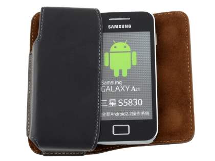 Extra-tough Genuine Leather ShineColours belt pouch for Samsung S5830 Galaxy Ace
