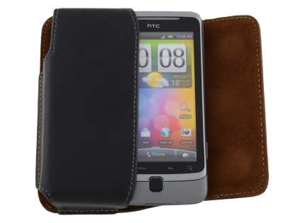Extra-tough Genuine Leather ShineColours belt pouch for HTC Desire Z