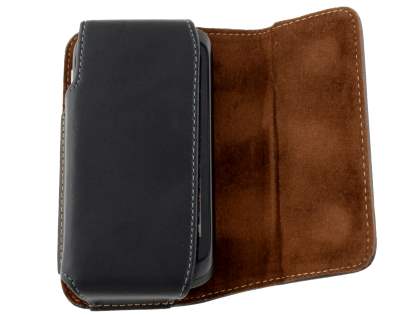 Extra-tough Genuine Leather ShineColours belt pouch for HTC Desire S