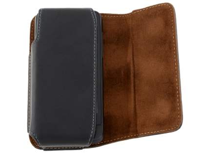 Extra-tough Genuine Leather ShineColours belt pouch for HTC One V