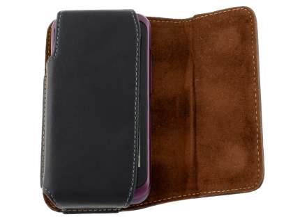 Extra-tough Genuine Leather ShineColours belt pouch for HTC Rhyme