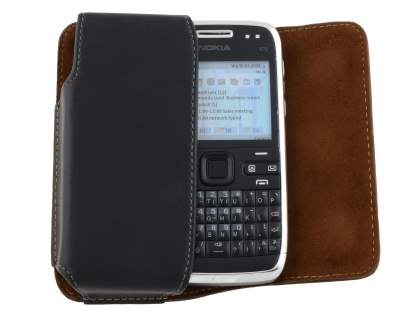 Extra-tough Genuine Leather ShineColours belt pouch for Nokia E72