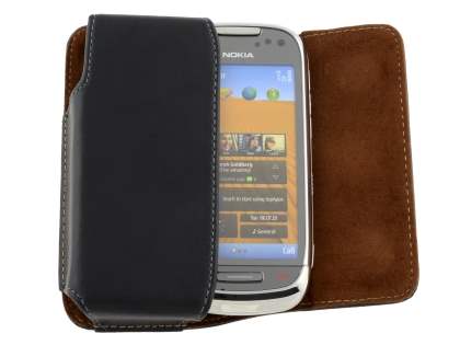 Extra-tough Genuine Leather ShineColours belt pouch for Nokia C7