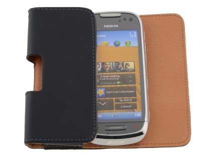 Smooth Synthetic Leather Belt Pouch for Nokia C7