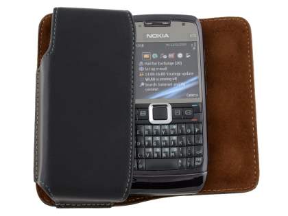 Extra-tough Genuine Leather ShineColours belt pouch for Nokia E71
