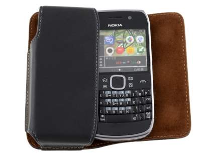 Extra-tough Genuine Leather ShineColours belt pouch for Nokia E6