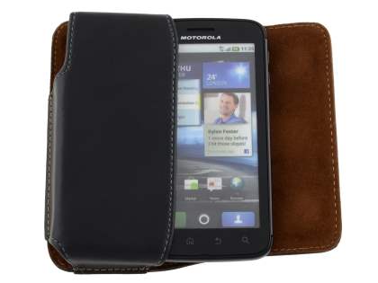 Extra-tough Genuine Leather ShineColours belt pouch for Motorola ATRIX 4G
