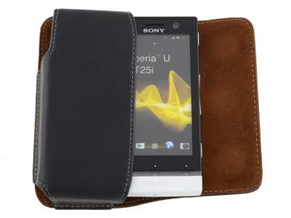 Extra-tough Genuine Leather ShineColours belt pouch for Sony Xperia U ST25i